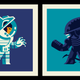 Ripley and the Xenomorph face off in “Versus,” a two-man show at Gallery 1988 in LA.